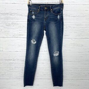 Articles of Society Women's Jeans Distressed Skinny Jeans Raw Hems size 26